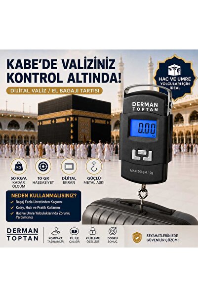 Yasir UMRE VE HAC İÇİN EL TERAZİSİ , VALİZ TERAZİSİ , ÇANTA TARTISI , TARTI ,...