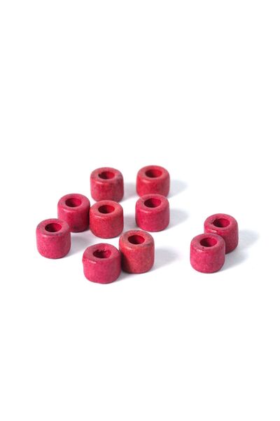NO BRAND Ροδέλλα μακαρόνι κεραμική χάντρα 6x4mm/13.90gr περίπου 100 χάντρες -...