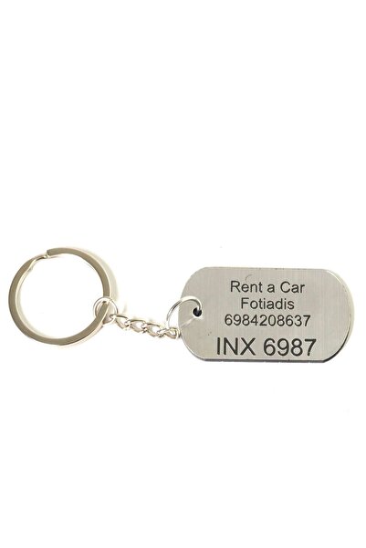 NO BRAND Μπρελόκ έτοιμο για Rent a Car ασημί-μαύρο darvin plexiglass ταυτότητ...