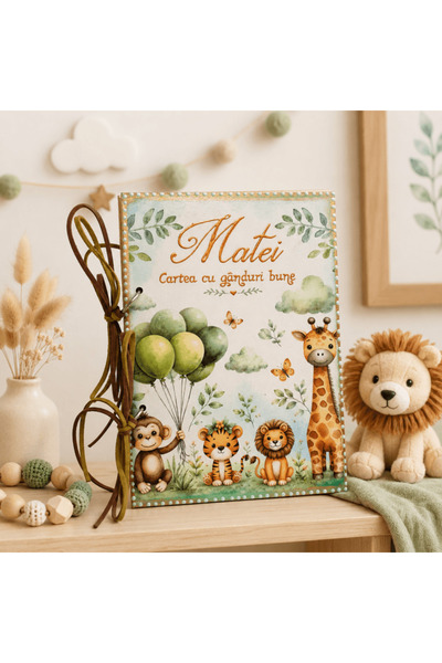 mixartstudiobym Carte cu gânduri bune personalizată Safari
