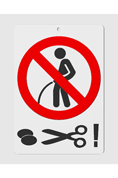 3D ART SHOP Humor Sign No Pee