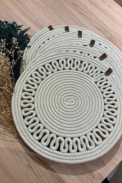 Comfort Craft طقم تقديم أمريكي دائري من 6 قطع موديل كريزانتيم (33 سم) |   طقم...