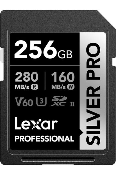 Lexar Media بطاقة ذاكرة ليكسار بروفيشنال فضية PRO SDXC UHS-II سعة 256 جيجاباي...
