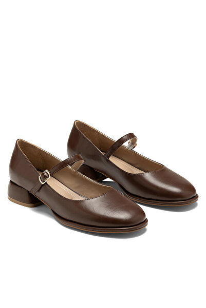 SOLİN Women's Strappy Buckle Slip-On Orthopedic Sole Ballerinas