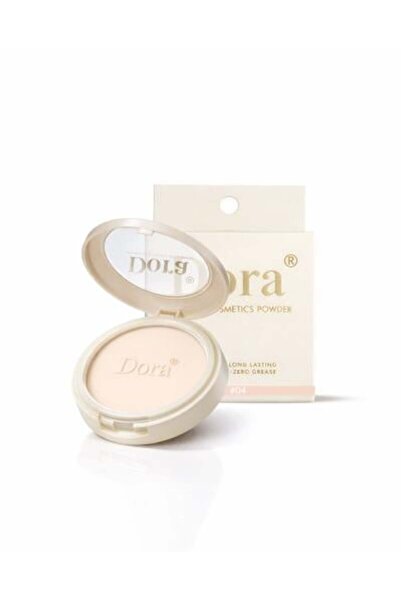 DORA بودرة مضغوطة مخملية لتثبيت المكياج وتغطية العيوب خالية من الزيوت طويلة ا...