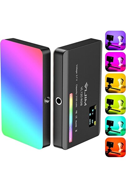 PICTRON ضوء فيديو LED من نوع VIJIM VL120 RGB، ضوء فيديو 5 بوصة، قابل للتعتيم ...