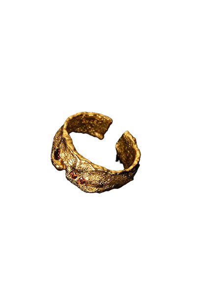 Peach Jewelry Δαχτυλίδι Ισαβέλλα Ασημένιο 925 Περίτεχνο Επιχρυσωμένο 18Κ Με Κ...