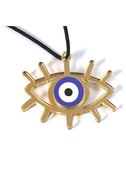 NO BRAND Sun eye με βλέφαρα μεταλλικό χρώμα Plexiglass κρεμαστό 36x47mm - chryso