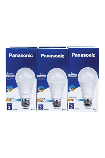 PANASONIC 14W E27 LED Glass Bulb, Daylight, 3 pcs