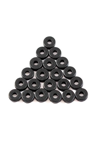 NO BRAND Ροδέλα λεπτή μακαρόνι κεραμική χάντρα 9x2.3mm/14.10gr περίπου 100 χά...