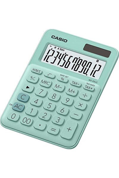 Casio Πράσινη 12ψήφια Αριθμομηχανή (6-MS-20UC-GN)