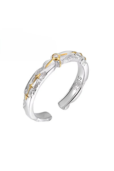 Peach Jewelry Δαχτυλίδι Ισαβέλλα Ασήμι 925 Επιροδιωμένο με Λευκό Ζιργκόν και ...