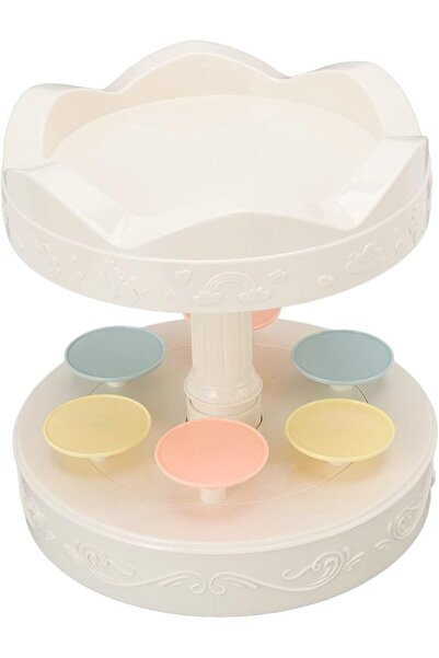 GENERAL Rotating Cupcake Stand, Cute Carousel Automatic Double Layer Dessert ...