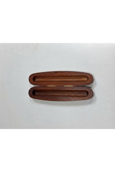 Laser Gallery Elegant Rose Wooden Pen Case Bundle (3-Piece Set), Oval Shape