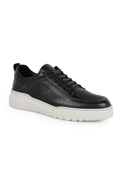 Libero Men's Sneaker Shoes Genuine Leather Antique Perforated Lace-Up White T...