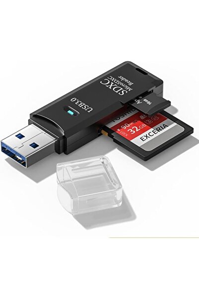 SYOSI قارئ بطاقات SD بمنفذ USB 3.0، محول بطاقة مايكرو SD إلى USB، قارئ بطاقات...