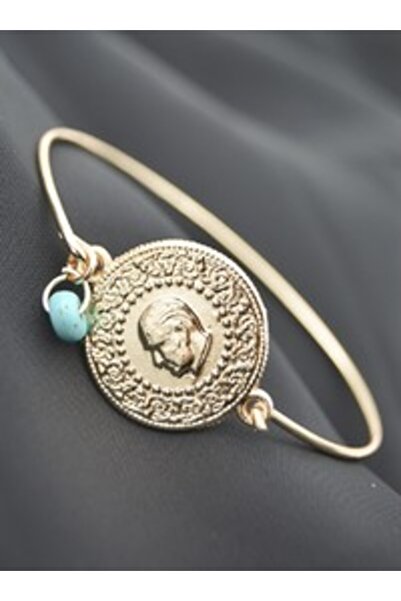 Stoneage Nazar Beaded Half Gold Size Bracelet - Gold Color -