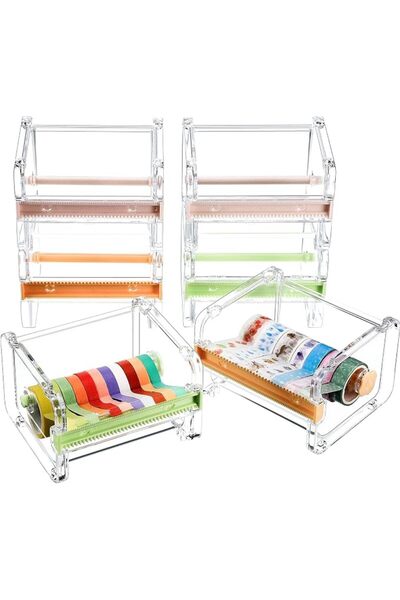 MAKINGTEC 6Pcs Transparent Visible Washi Tape Dispenser, Multi Masking Tape C...
