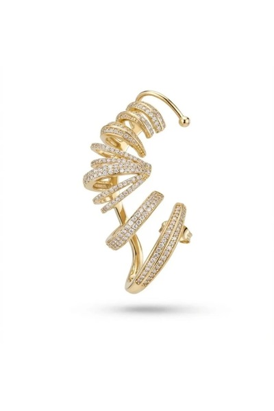 cnn takı toka Çelik Küpe Kıkırdak Küpe Ear Cuff Küpe Zirkon Küpe Tek Küpe Tek...