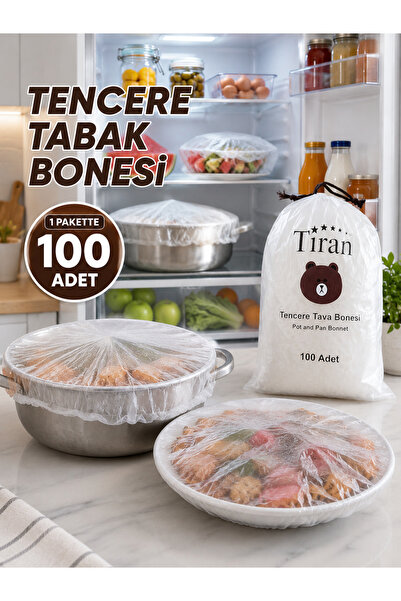 KEA 100 Adet Tencere ve Tabak Bonesi – Tazeliği Koruyan Gıda Bonesi – Çok Ama...