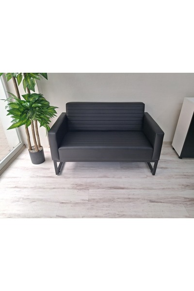 ERDEM OFİS MOBİLYALARI BETA DERİ İKİLİ KANEPE 130x75