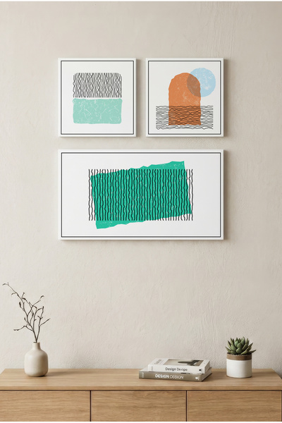 Zevahir Mobilya Dekorasyon Modern Linear with Mint Green and Orange Detail – ...