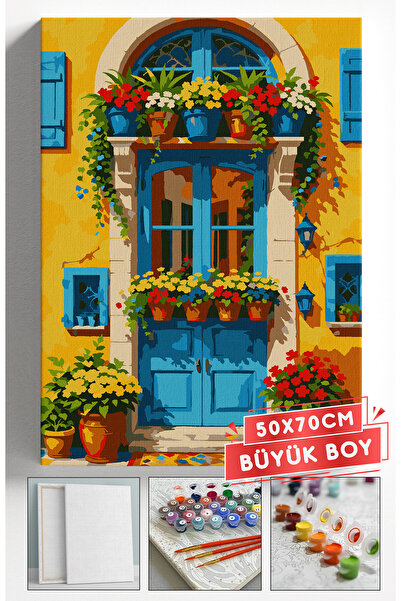 Akihabara Sayılarla Boyama Hobi Seti Çerçeveli Numaralı Tuval Fırça Boya Dahi...