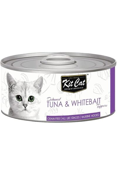 Kit Cat طعام رطب منزوع العظم من التونة والسمك الأبيض 80 جرام