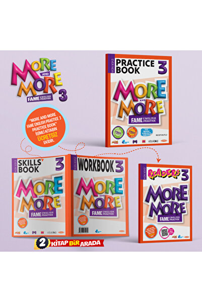Kurmay Yayınları Kurmay 3.Sınıf MORE&MORE PRACTICE BOOK + WORKBOOK & SKILLS BOOK + READERS (3 LÜ SET)