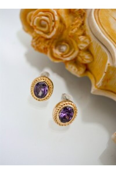 Stoneage Vintage Earrings - Gold Color -