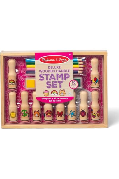 Melissa & Doug Melissa and Doug Deluxe Happy Handle Stamp Set