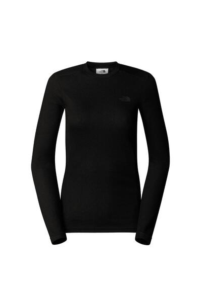 THE NORTH FACE W EASY L/S CREW NECK Kadın Uzun Kollu Üst NF0A8E1FJK31 Siyah-M
