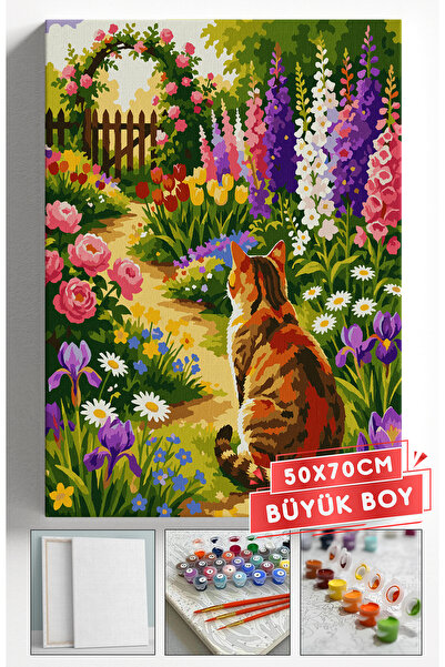 Akihabara Sayılarla Boyama Hobi Seti Çerçeveli Numaralı Tuval Fırça Boya Dahi...