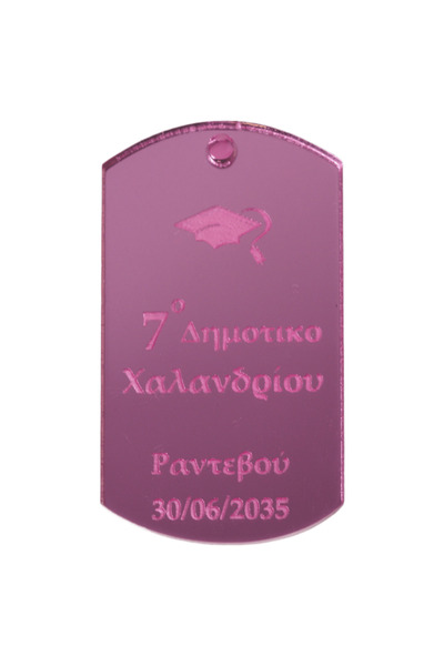 NO BRAND Ταυτότητα ροζ plexiglass mirror με δικό σας λογότυπο κρεμαστό 42x24/...