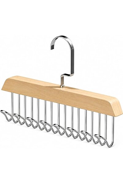DHB tech Wooden Hangers Multi Hook, 8 Hooks Space Saving Hanger for Bras, Und...