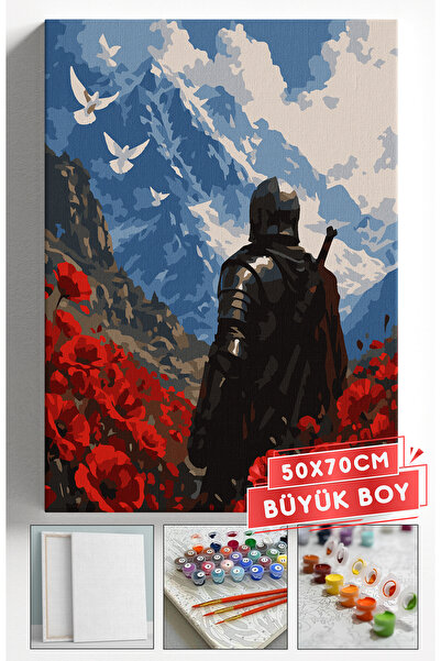 Akihabara Sayılarla Boyama Hobi Seti Çerçeveli Numaralı Tuval Fırça Boya Dahi...
