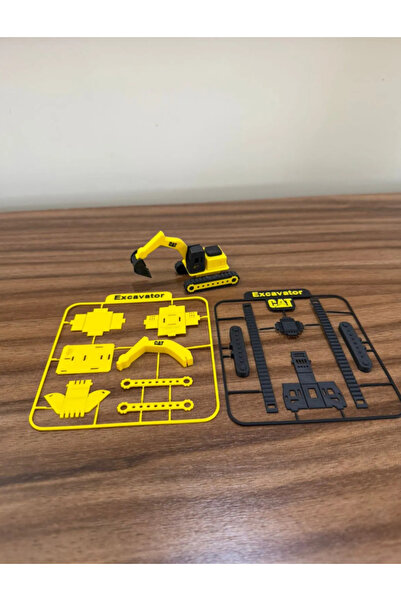 Genel Markalar Mini Ekskavatör Seti Kit Card – 3D Baskı İnşaat Aracı Maket Mo...