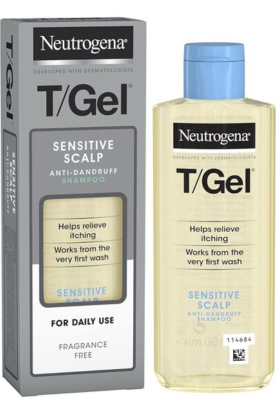 Neutrogena T/Gel Anti Dandruff Shampoo for Sensitive Scalp (1x 150ml), Daily ...