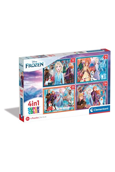 CLEMENTONI Παιδικό Παζλ 4 σε 1 Σούπερ Χρώματα Disney Frozen II 12-16-20-24 τε...
