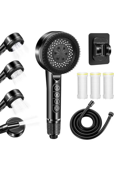 URbazaar Filtered Shower Head with Handheld, High Pressure 4 Spray Mode Showe...