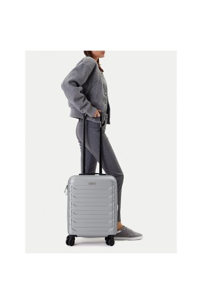 Gino Rossi Valiză de cabină unisex argintie