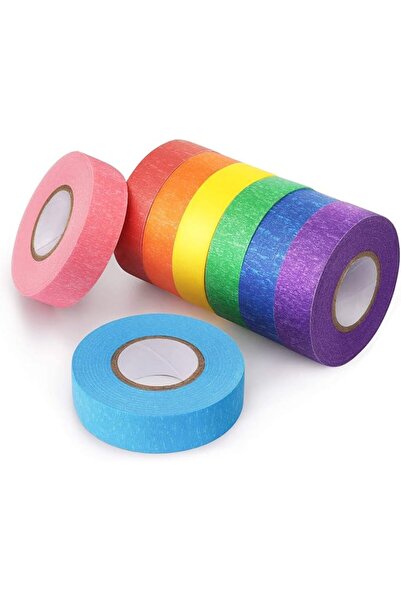 ELECDON Colored Masking Tape Craft Tape Rainbow Colors Painting Tape Painters...