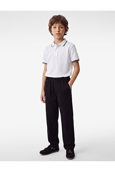 Koton Cotton Short Sleeve Polo Neck School T-Shirt