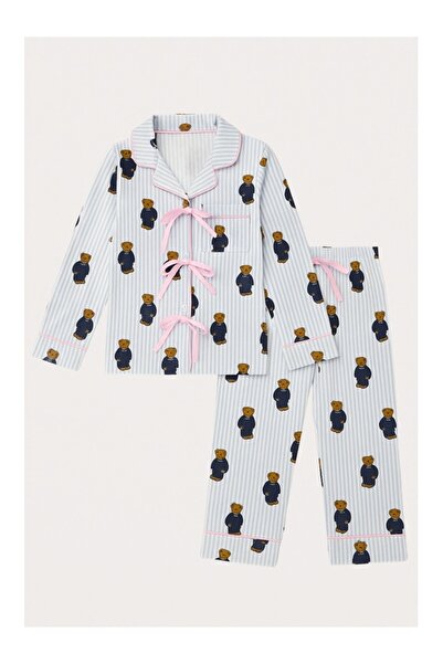 Katia&Bony Kadın Teddy Desenli Cepli Pijama Takımı