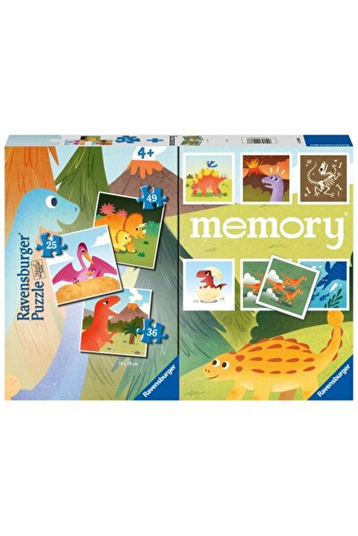 RAVENSBURGER Μνήμη + 3 Παζλ Δεινοσαύρων (20986)