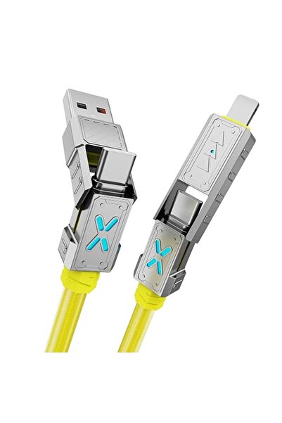 KASTWAVE كابل شحن سريع 4 في 1 من USB C إلى USB A، بقدرة 240 واط، متوافق مع آي...