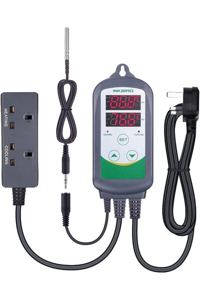 INKBIRDPLUS جهاز تحكم رقمي في درجة الحرارة Inkbird ITC-308S بمرحلتين للتدفئة ...