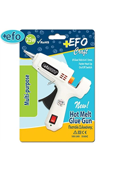 EFO Πιστόλι σιλικόνης 7.4mm Λευκό 25W (121507)