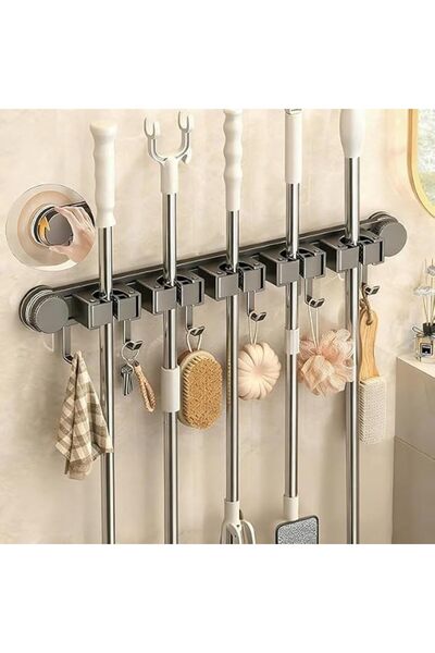 Generic Mop Broom Holder Wall Mount, Stainless Steel Tool Hanger Organizer, N...