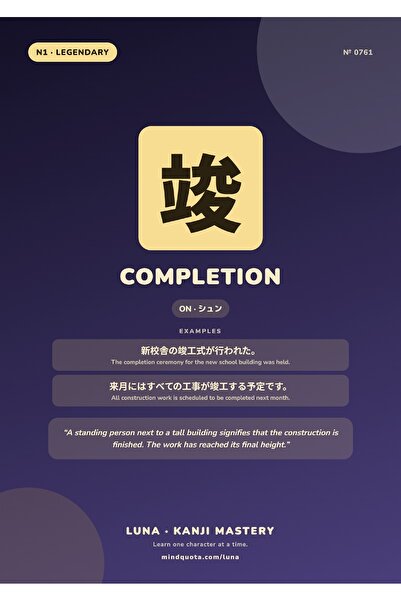 OEM Poster Kanji Finalizare, Scriere Japoneza si Caligrafie, Carton 250g, A4